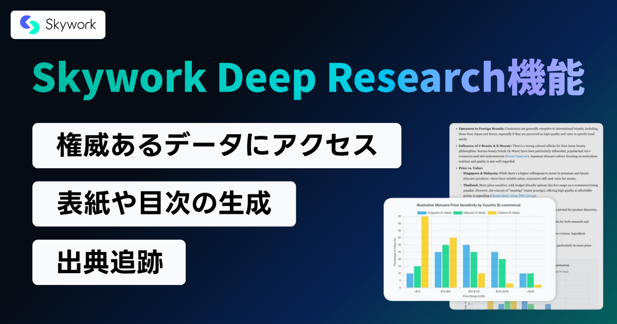 SkyworkのDeep Research機能とは？高精度AI検索の仕組みと使い方を詳しく解説